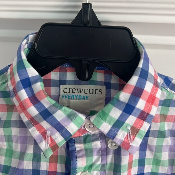 Crewcuts Kids Secret Wash Shirt in Rainbow Plaid toddler boys size 2 - Picture 4 of 5